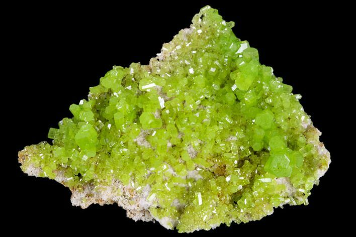 Vibrant Green Pyromorphite Crystal Cluster - China #112208
